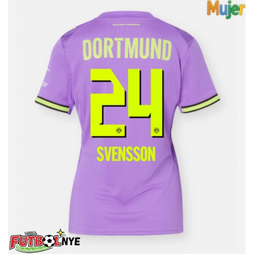Camiseta Borussia Dortmund Daniel Svensson #24 Tercera Equipación para mujer 2026-27 manga corta